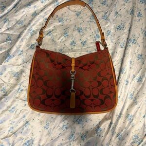 Coach Red and Brown Hampton Soho bag